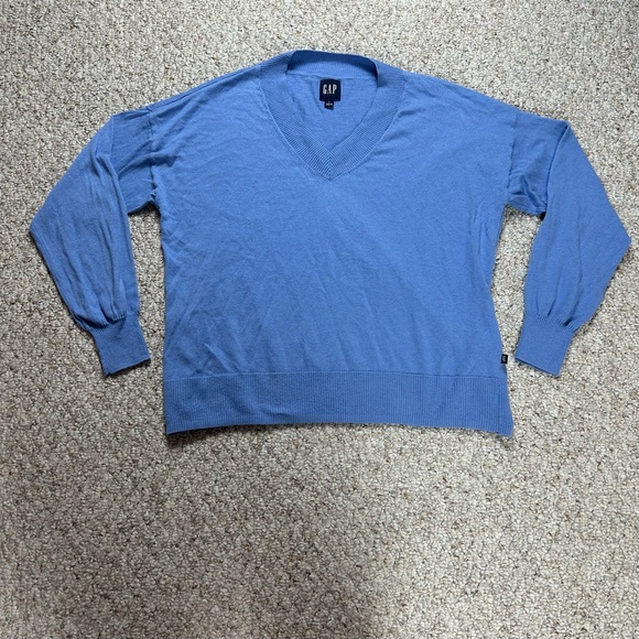 GAP | Sweaters | Gap Mens L Blue V Neck Lightweight Cotton Blend Long  Sleeve Sweater | Poshmark
